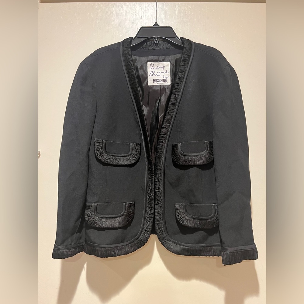 Moschino Cheap and Chic Fringe Hem Blazer